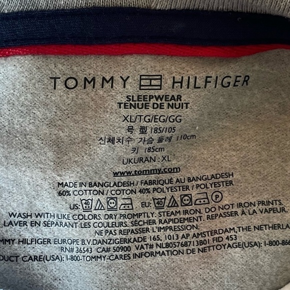 TOMMY Hilfiger Tommy Pullover Grey Hoodie In XL - Picture 6 of 11